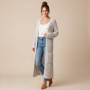 California Moonrise Womens Size Small Open  Chunky Duster Cardigan